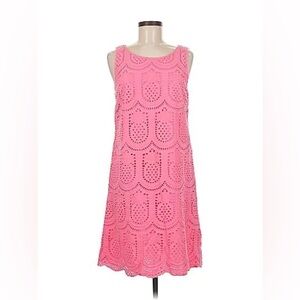 Talbots Pink Eyelet Mini Dress